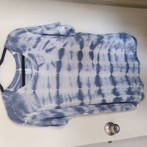 Blue and white tie dye T-shirt
